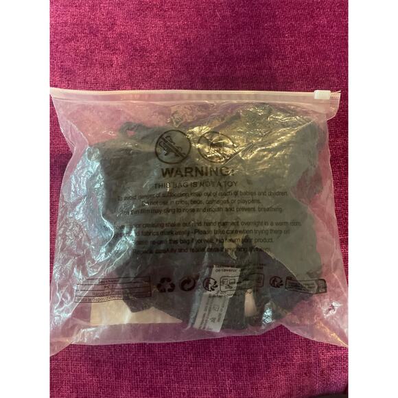 SEXY Two Piece Bikini Set EDGY GOTH GRUNGE Black Size Medium / m NIP NEW - Picture 5 of 5